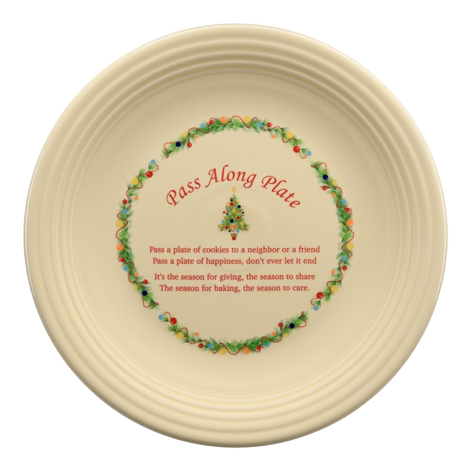 Fiesta Homer Laughlin 2017 Christmas Tree Dinner Ivory Plate Annual Retired NEW 