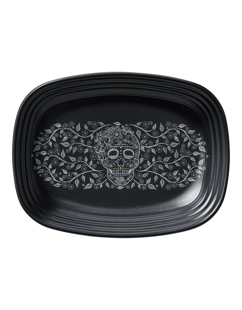 The Fiesta Tableware Company Skull and Vine Rectangular Platter