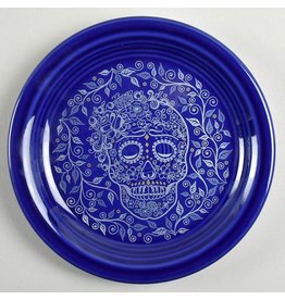 The Fiesta Tableware Company Luncheon Plate Skull and Vine Twilight
