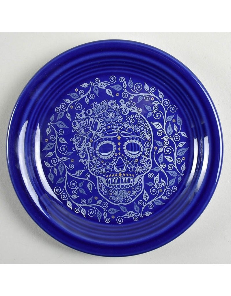 The Fiesta Tableware Company Luncheon Plate Skull and Vine Twilight