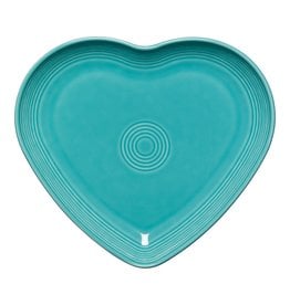 The Fiesta Tableware Company Heart Plate Turquoise