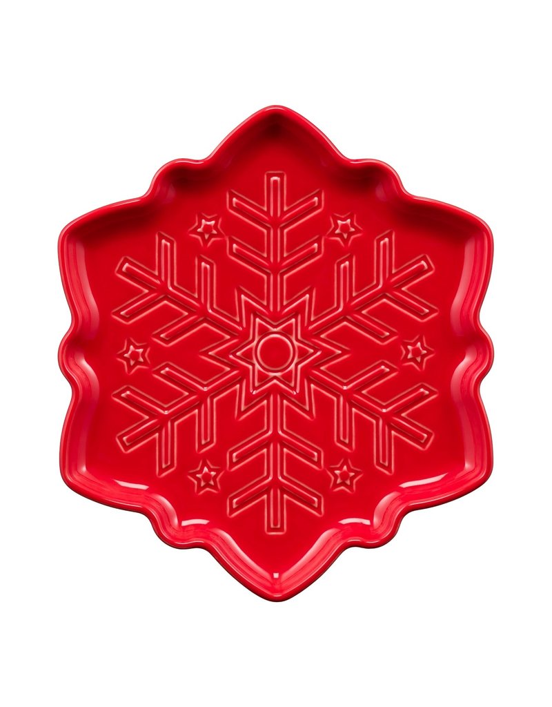 The Fiesta Tableware Company Snowflake Shaped Plate Scarlet