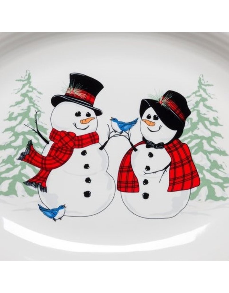 The Fiesta Tableware Company Snowman Snowlady Rectangular Platter
