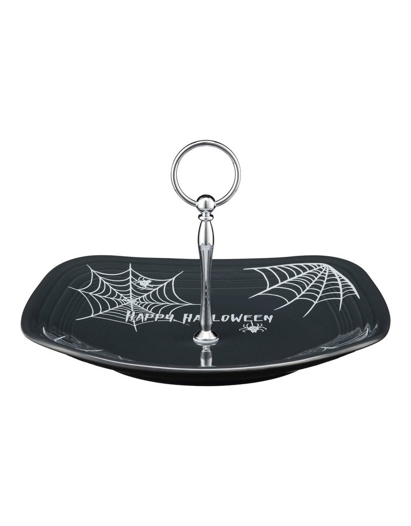 The Fiesta Tableware Company Happy Halloween Spider Web Single Tier Server