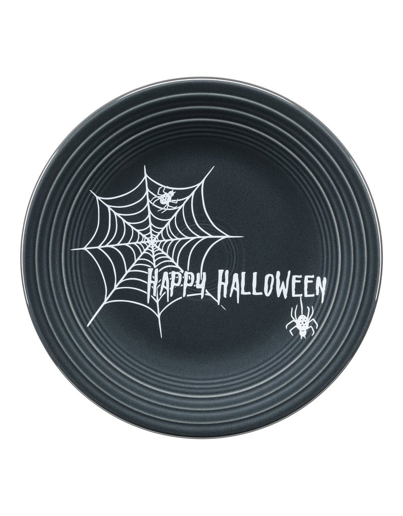 The Fiesta Tableware Company Happy Halloween Spider Web Luncheon Plate 9"