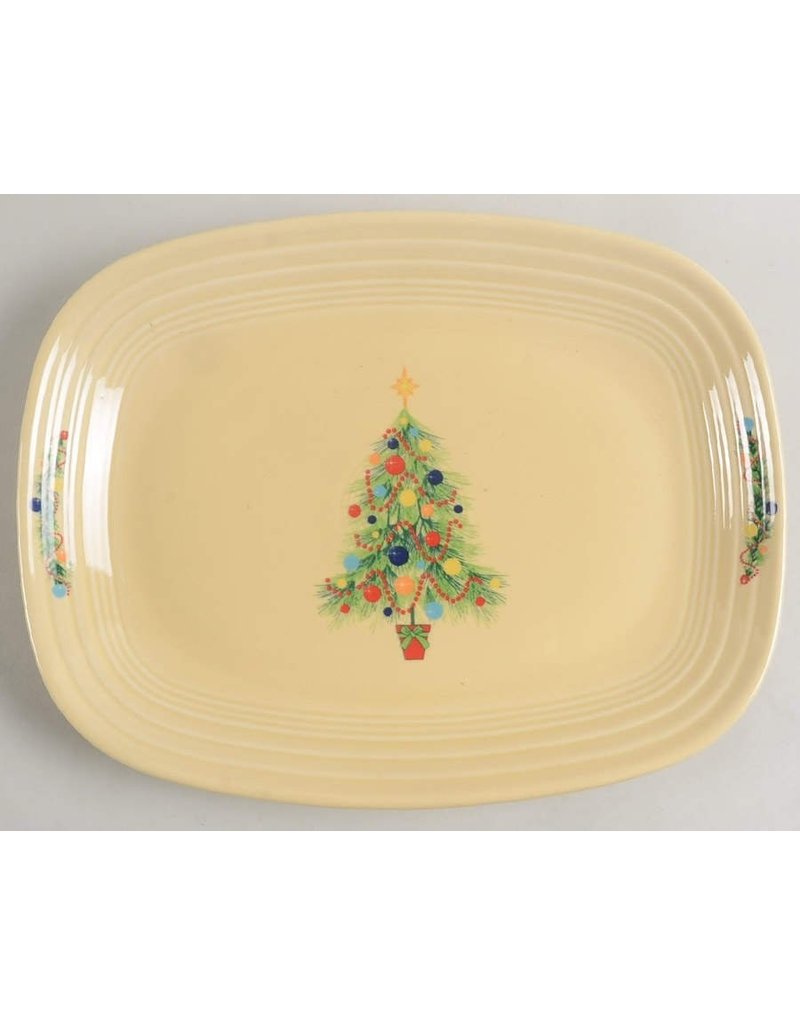 The Fiesta Tableware Company Christmas Tree Rectangular Platter 11 3/4"