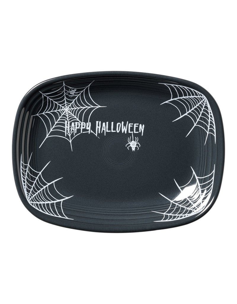The Fiesta Tableware Company Happy Halloween Spider Web Rectangular Platter