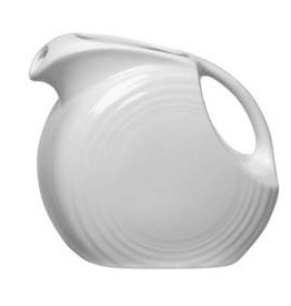 Large Disk Pitcher 67 1/4 oz White