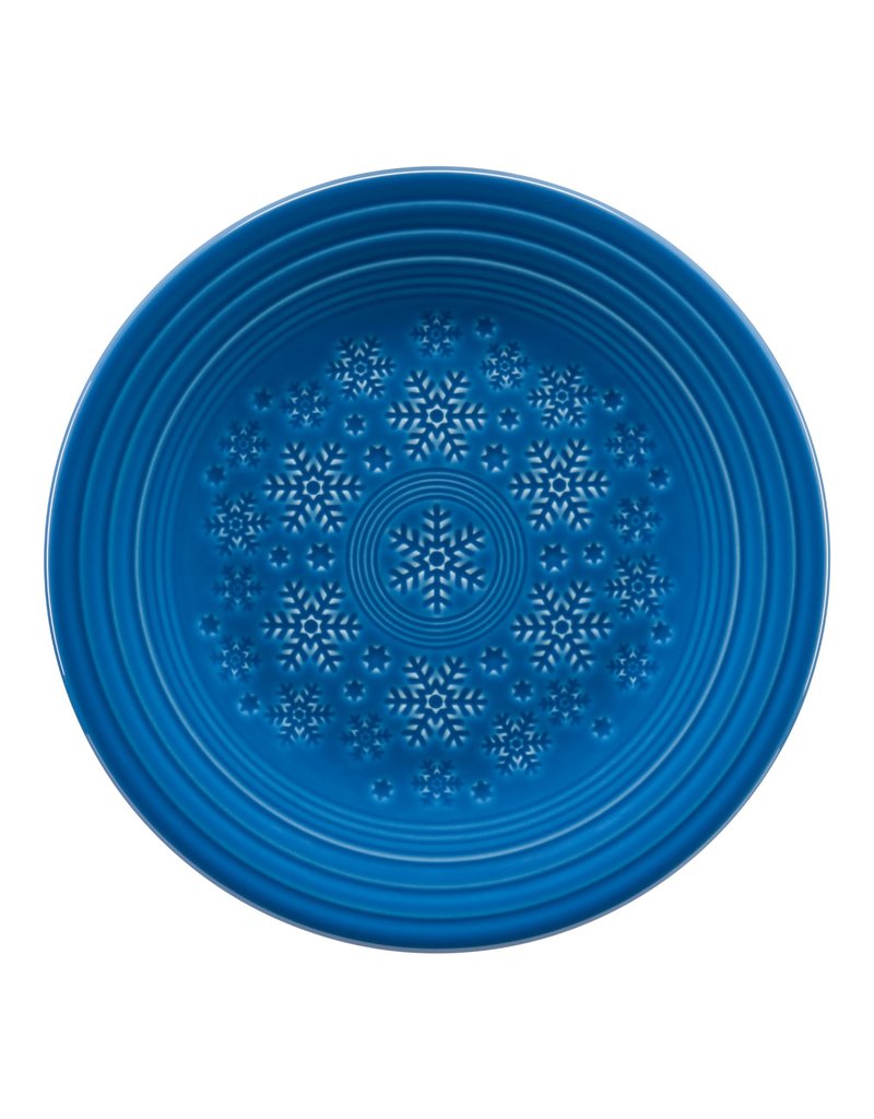 The Fiesta Tableware Company Embossed Snowflake Luncheon Plate 9" Lapis