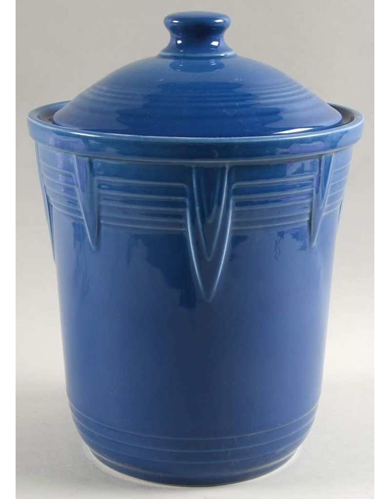 The Fiesta Tableware Company Large Canister Chevron Lapis