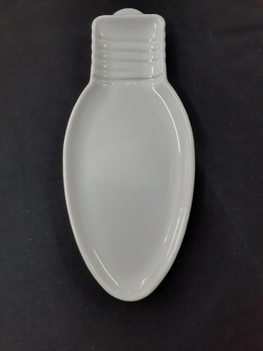 Light Bulb Plate White Canton Dish Barn