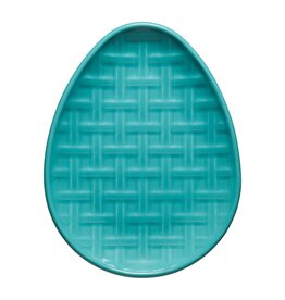 The Fiesta Tableware Company Embossed Egg Plate Turquoise