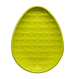 The Fiesta Tableware Company Embossed Egg Plate Lemongrass