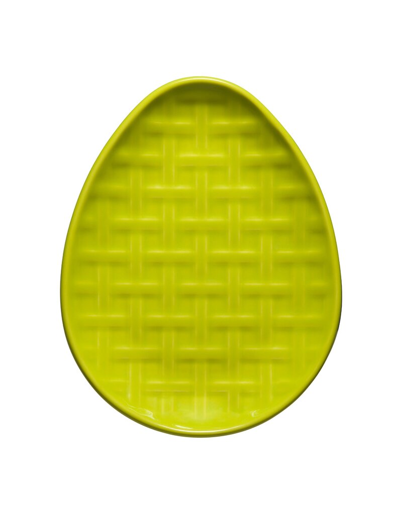 The Fiesta Tableware Company Embossed Egg Plate Lemongrass