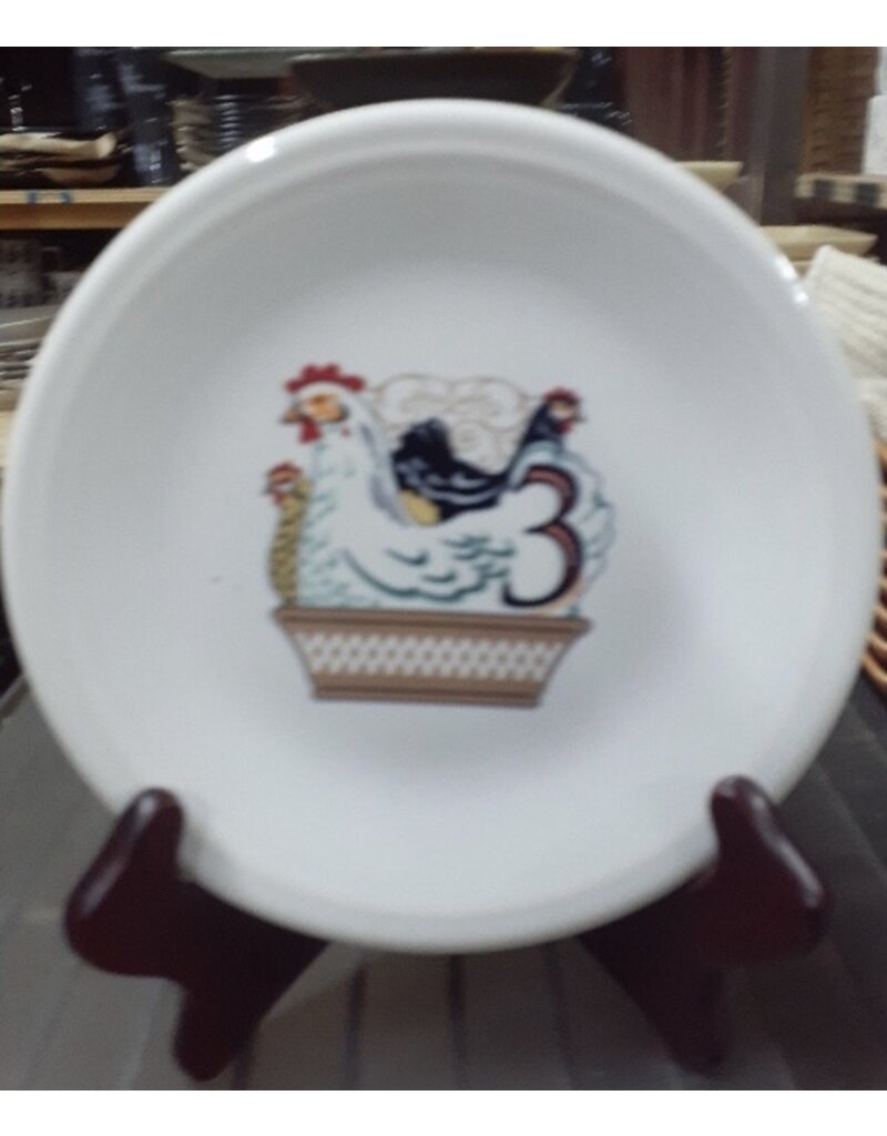 The Fiesta Tableware Company 12 Days of Christmas Series 1 Salad Plate - Day 3