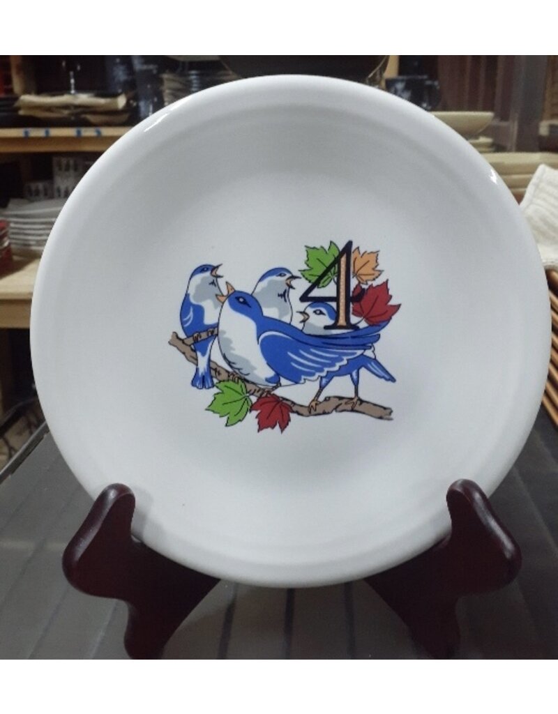 The Fiesta Tableware Company 12 Days of Christmas Series 1 Salad Plate - Day 4