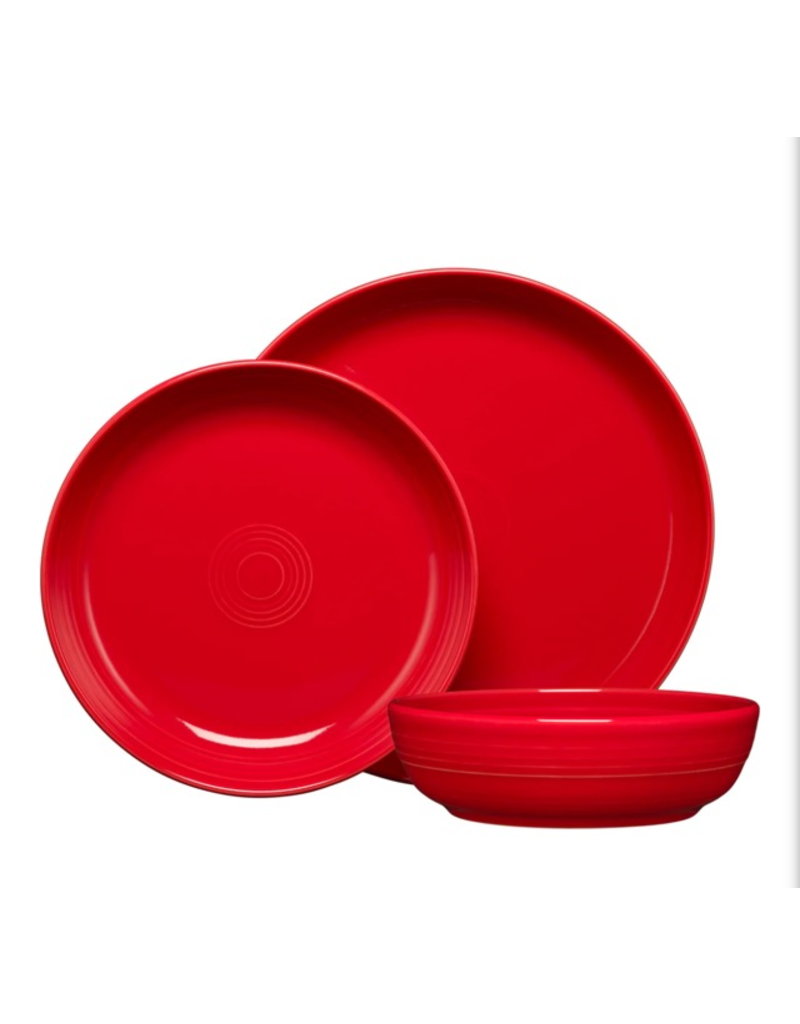 The Fiesta Tableware Company Coupe Bowl 3 Pc Place Setting Scarlet
