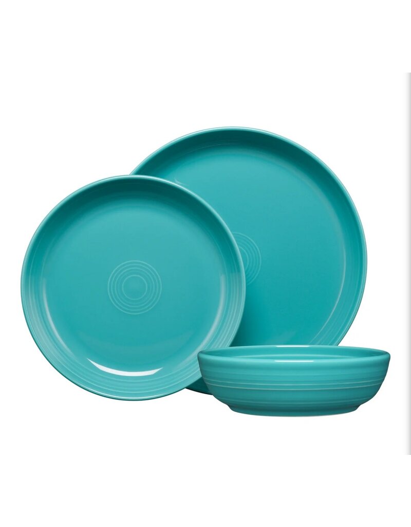 The Fiesta Tableware Company Coupe Bowl 3 Pc Place Setting Turquoise