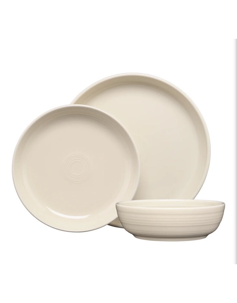 The Fiesta Tableware Company Coupe Bowl 3 Pc Place Setting Linen