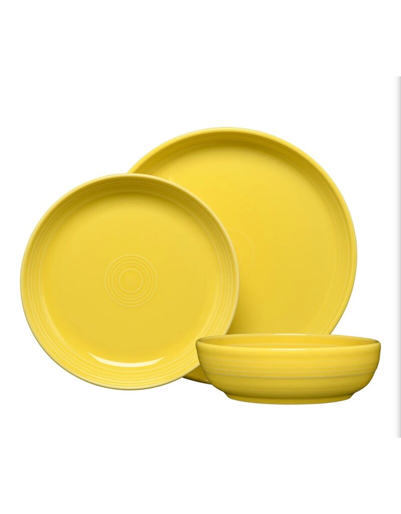 The Fiesta Tableware Company Coupe Bowl 3 Pc Place Setting Sunflower