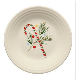 The Fiesta Tableware Company Jolly Christmas Candy Cane Classic Rim Luncheon Plate 9"