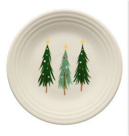 The Fiesta Tableware Company Jolly Christmas Three Trees Classic Rim Luncheon Plate 9"