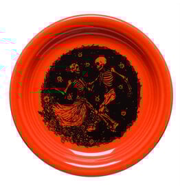 The Fiesta Tableware Company Skeleton Duet Bistro Appetizer Plate  6 1/4" Poppy