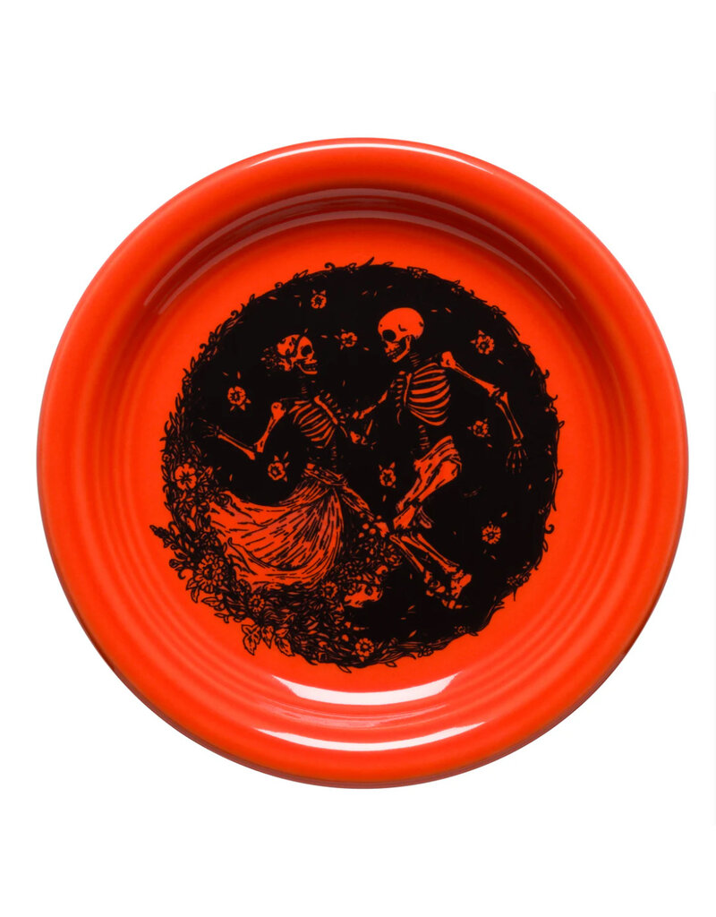 The Fiesta Tableware Company Skeleton Duet Bistro Appetizer Plate  6 1/4" Poppy