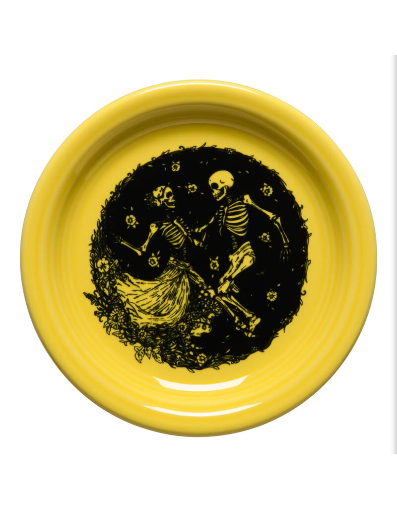 The Fiesta Tableware Company Skeleton Duet Bistro Appetizer Plate  6 1/4" Sunflower