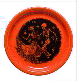 The Fiesta Tableware Company Skeleton Duet Bistro Luncheon Plate 9" Poppy