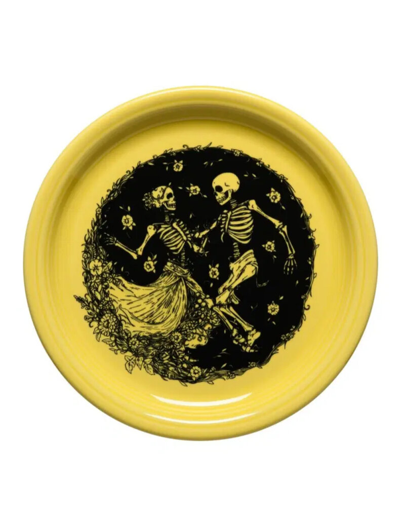 The Fiesta Tableware Company Skeleton Duet Bistro Luncheon Plate 9" Sunflower