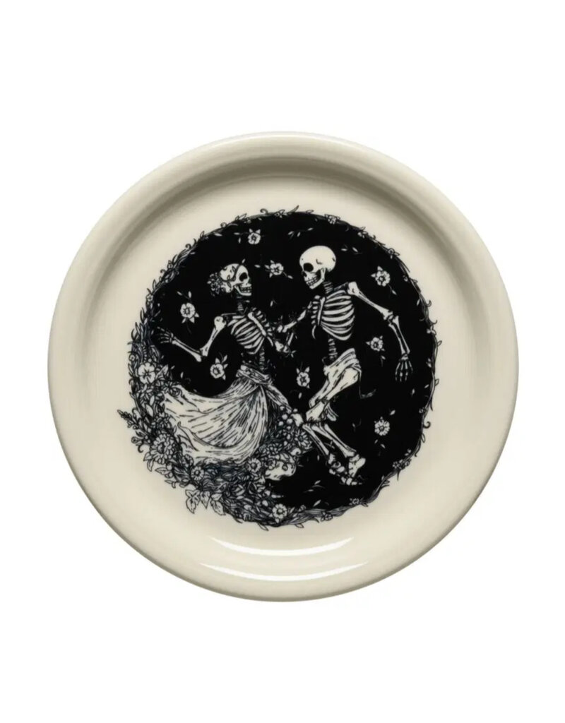 The Fiesta Tableware Company Skeleton Duet Bistro Luncheon Plate 9" Linen