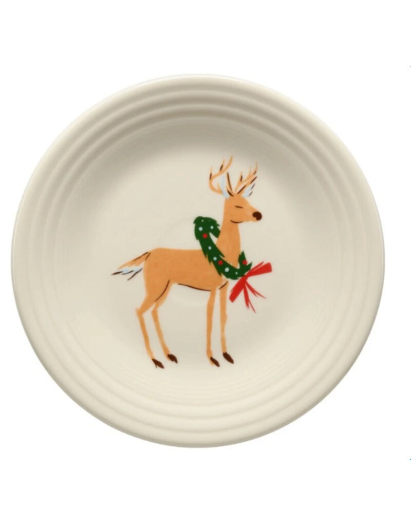 The Fiesta Tableware Company Jolly Christmas Reindeer Luncheon Plate 9'