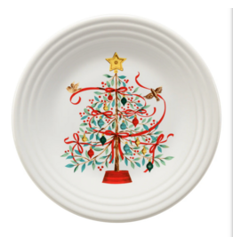The Fiesta Tableware Company Holly Berry Christmas Tree Luncheon Plate 9"