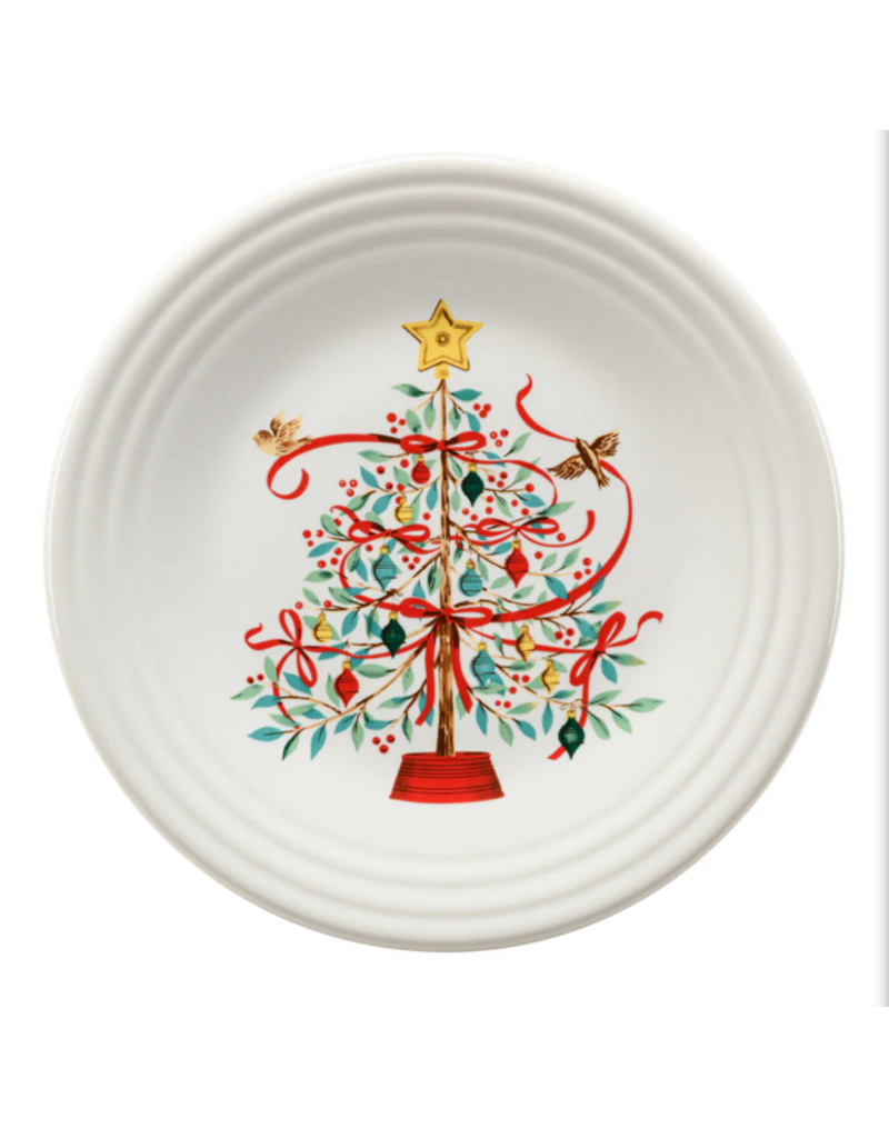 The Fiesta Tableware Company Holly Berry Christmas Tree Luncheon Plate 9"
