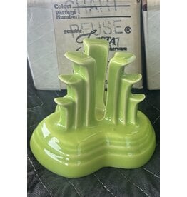 The Homer Laughlin China Company Pyramid Candle Holder Chartreuse