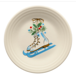 The Fiesta Tableware Company Jolly Christmas Skates Luncheon Plate 9"