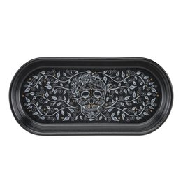 Bread Tray 12" Skull and Vine