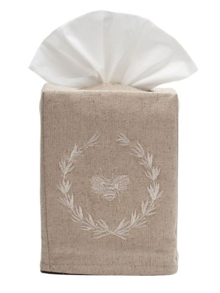 Napoleon Bee Wreath Beige tissue box cover
