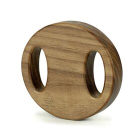 Baby Rattle Toy in Walnut