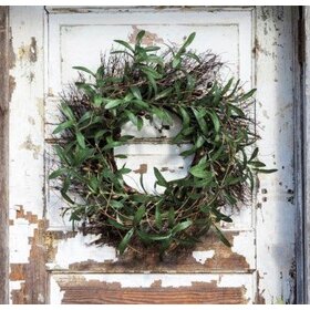 Gathered Olive and Twig Wreath