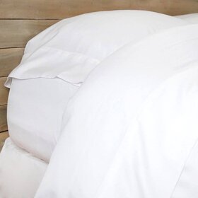 Bamboo Sheet Set Queen - White (Fitted, flat, & 2 standard pillowcases)