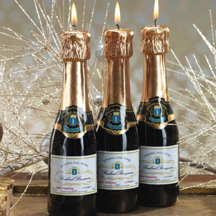 Mini Champagne Bottle Candle