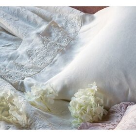 Satin King Pillowcase with Venise Lace Trim
