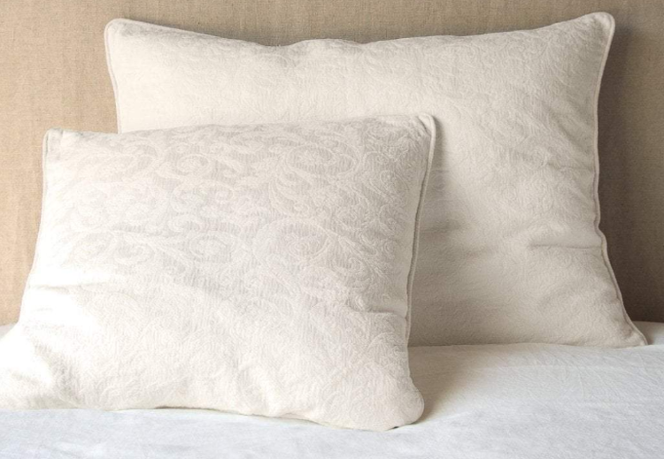 Adele Euro Shams with Silk Velvet Trim