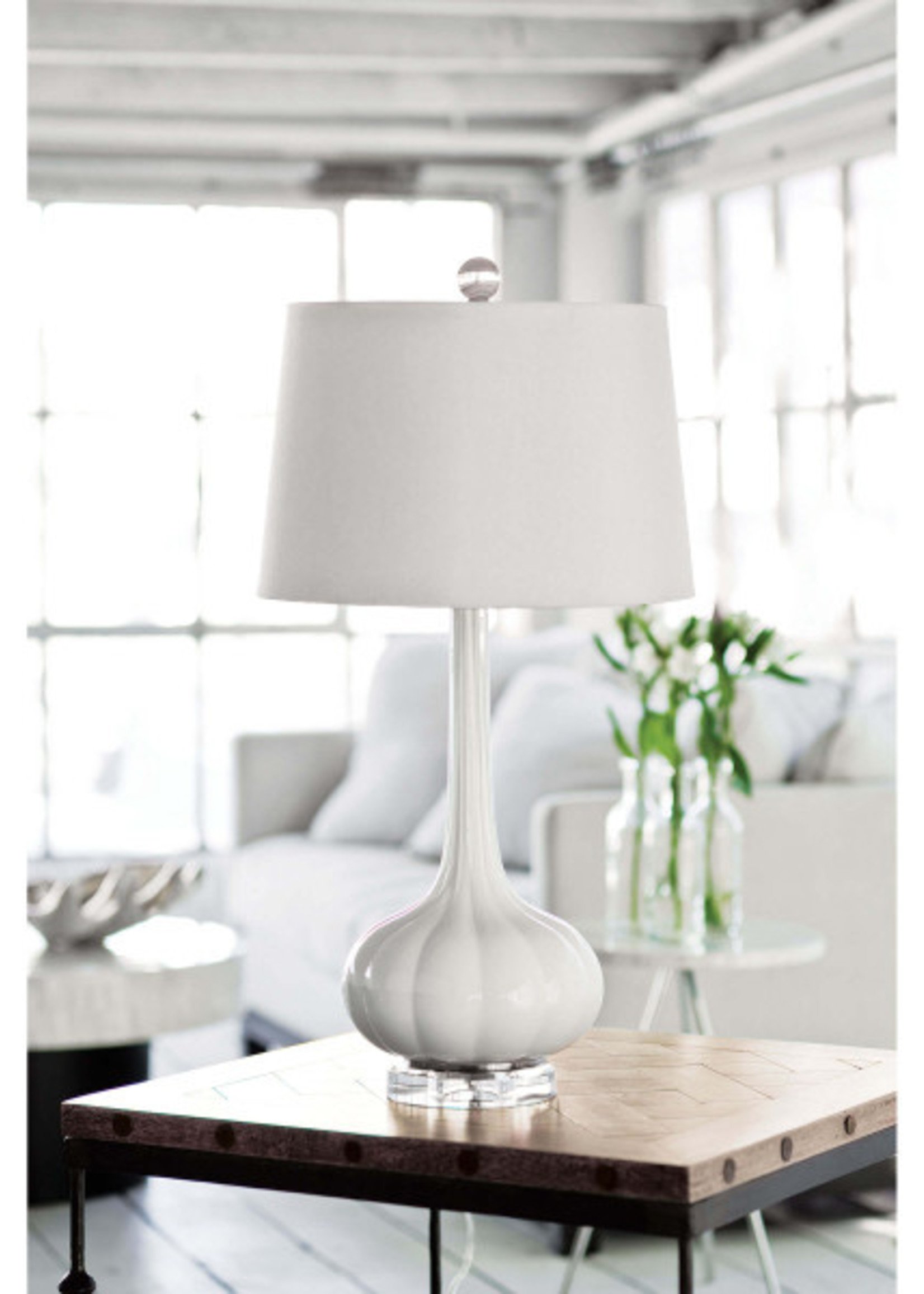 moord Aan boord Stuiteren Milano Table Lamp Snow - BlairHaus Interiors and Home Staging