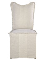 Armless Flax Slipcover Chair