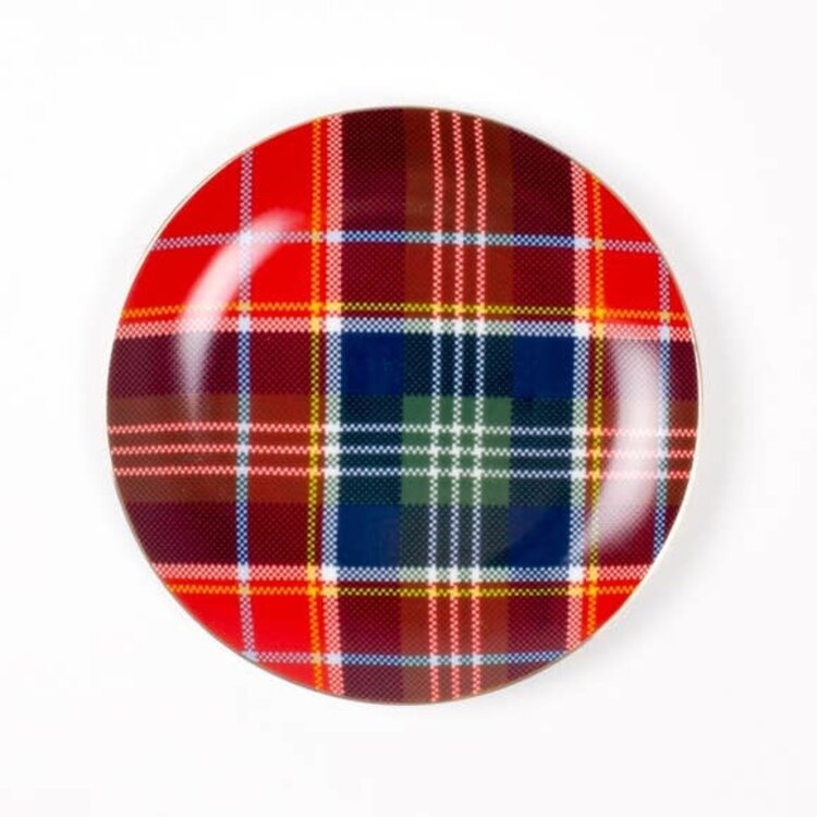 Plaid Dessert Plate