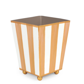 Brushed Stripe Square Cachepot