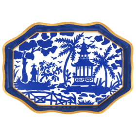Shanghai Tea Tray Blue